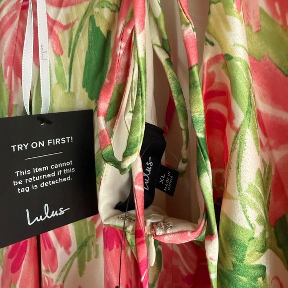 Lulus Vacay Getaway Ivory Multi Floral Print Backless Maxi Dress 🌸 - Picture 7 of 9